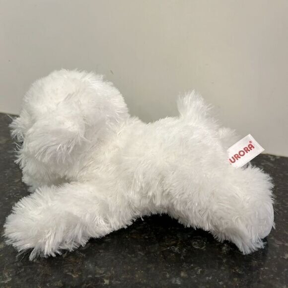 AURORA MINI FLOPSIE 8” PLUSH BICHON FRISE DOG 60466 CUDDLY SOFT TOY TEDDY PUPPY - Picture 4 of 9